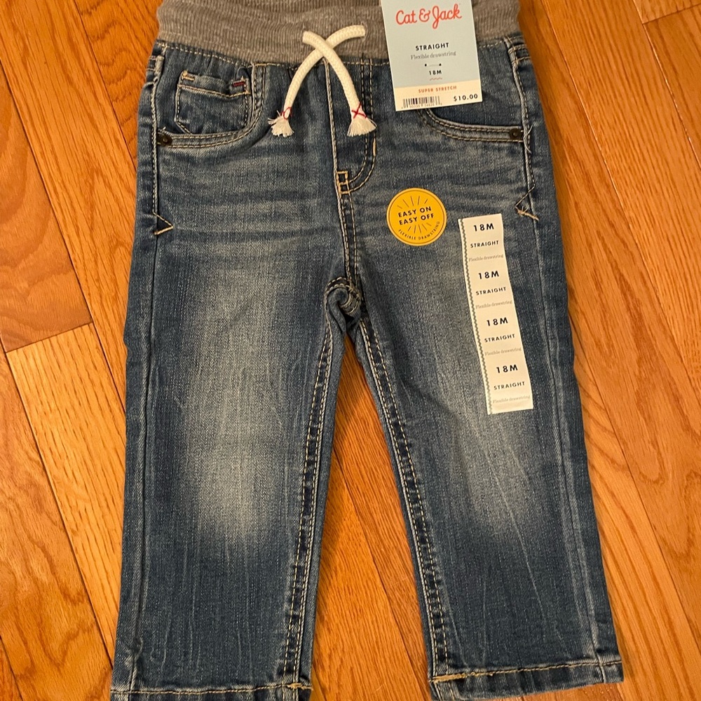Brand New Cat & Jack pull on jeans. 18 months